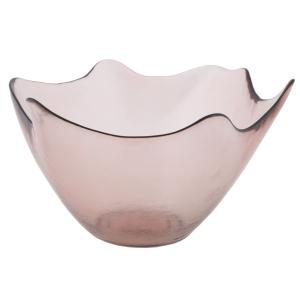 Cuenco de vidrio rosa ø cm 30x18