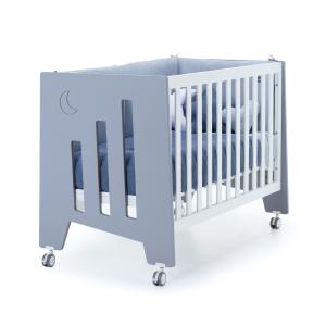 Cuna bebé azul convertible en escritorio 60x120 cm (2en1)