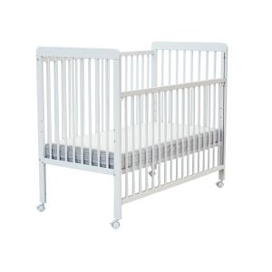 Cuna bebé con lateral deslizante madera Blanco 60 x 120 cm