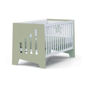 Cuna bebé verde-oliva convertible en escritorio 70x140 cm (…