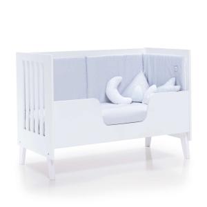 Cuna-cama en madera blanca (3en1) 60x120 cm
