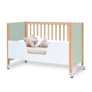 Cuna-cama-sofá-escritorio 60x120 cm (4en1) madera/verde-men…