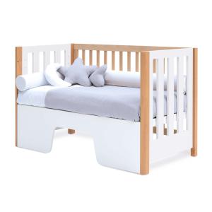 Cuna colecho 60x120 cm convertible (3en1) madera/blanca