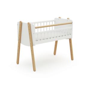 Cuna colecho en madera blanco y haya 40 x 80 cm