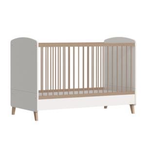 Cuna evolutiva blanco y madera 70x140 cm
