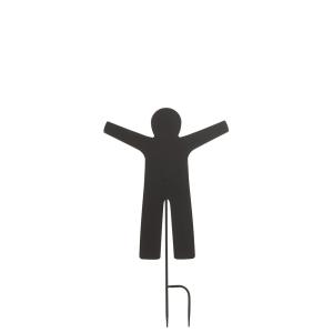 Decoración de jardín en metal negro 40x1x70 cm