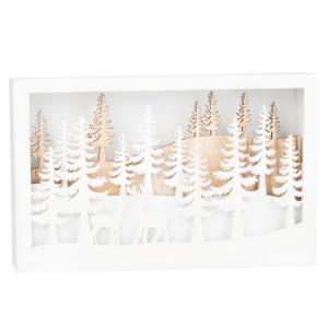 Decoración de Navidad luminosa con decoración de color blan…