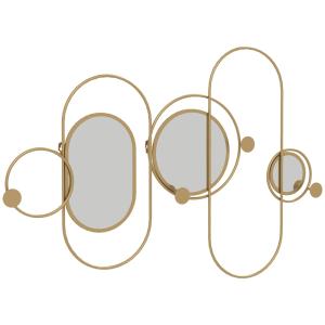 Decoración de pared 106x71x5 cm oro