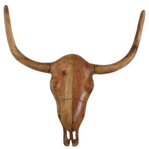 Decoración de pared de cabeza de búfalo en madera de mango…