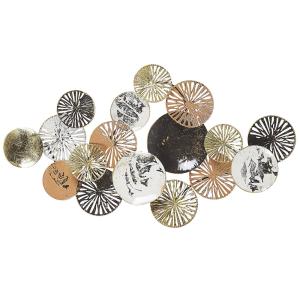 Decoración de pared metal 50 cm plateado