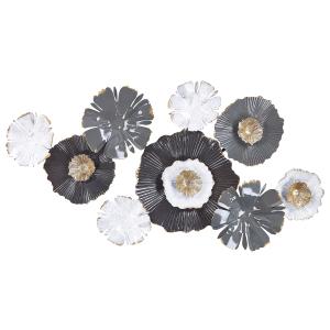Decoración de pared metal gris 49 cm