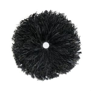 Decoración de pared rafia negra d50