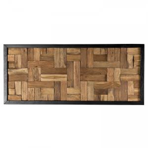 Decoración de pared rectangular de madera teca reciclada 46…