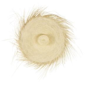 Decoración de pared sombrero de fibra vegetal en beige 90 x…