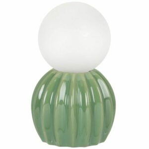 Decoración luminosa con forma de cactus de cerámica verde