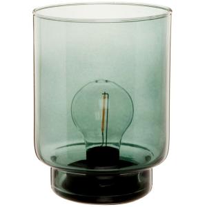 Decoración luminosa de cristal tintado verde bosque