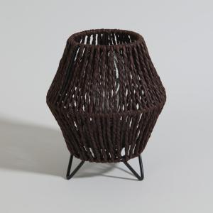 Decoración luminosa de cuerda marrón