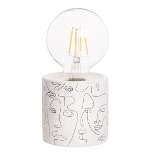 Decoración luminosa de dolomita blanca con motivos de caras…