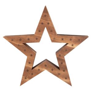 Decoración navideña de estrella luminosa con 30 LED 50 cm