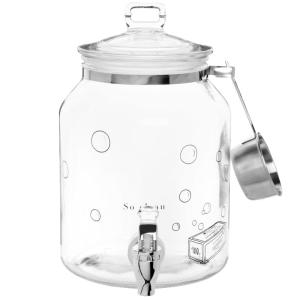 Dispensador de detergente de vidrio de 3 L