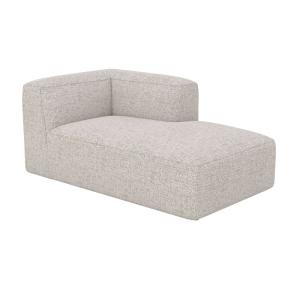 Diván de esquina derecha para sofá modular en tela beige