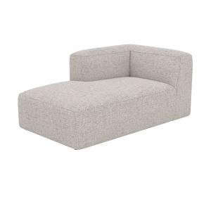 Diván de esquina izquierda para sofá modular de tela beige