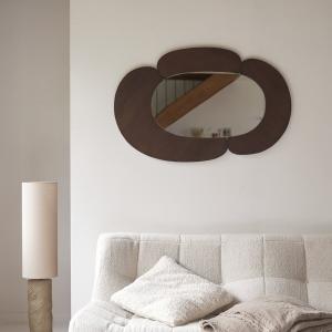 Eda - espejo ovalado de mindi oscuro 115x75 cm