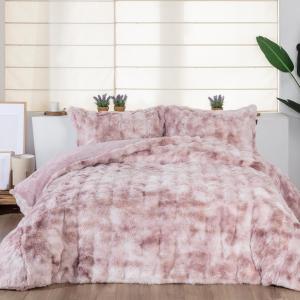 Edredón comforter burbujas de pelo rosa - cama 135/140cm