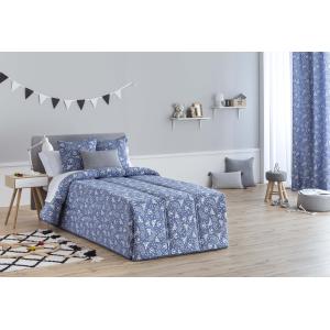 Edredón confort acolchado 200 gr jacquard azul cama 105 (19…
