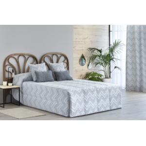 Edredón confort acolchado 200 gr jacquard gris cama 150 (19…