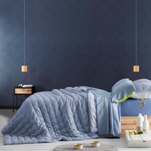 Edredón duvet azul cama 180cm