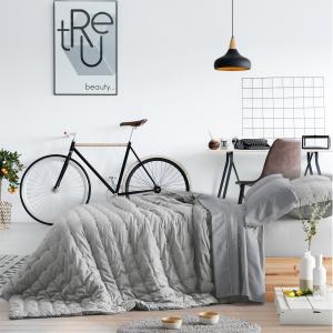 Edredón duvet gris cama 180cm