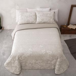 Edredón jacquard enredadera beige - cama 135/140cm