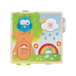 Encaje con dibujos escondidos - Búho