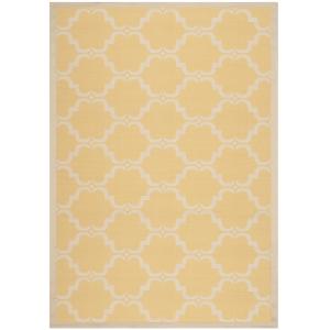 Enrejado amarillo/neutral alfombra 200 x 290