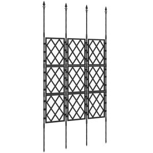Enrejado de jardín 85x2x197 cm negro