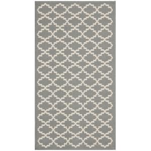 Enrejado gris/neutral alfombra 80 x 150