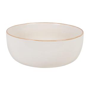 Ensaladera de cerámica beige