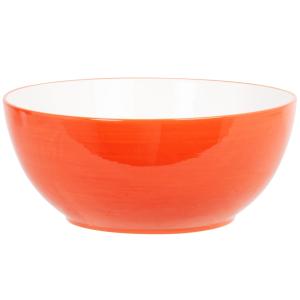 Ensaladera de cerámica con estampado multicolor