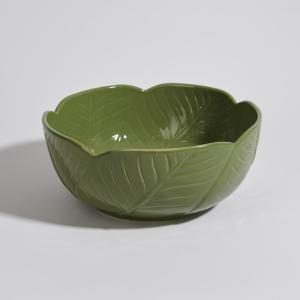 Ensaladera de cerámica verde