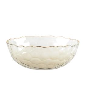 Ensaladera dorada con bordes finamente texturizados 25cm