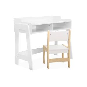 Escritorio con silla para niños, blanco