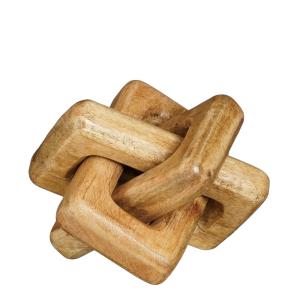 Escultura de madera de mango marrón alt. 19