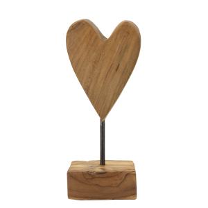 Escultura de madera marrón cm 10x10x25