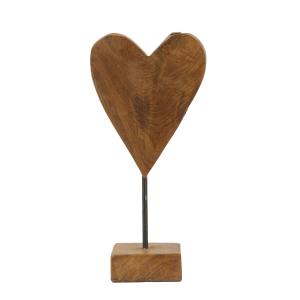 Escultura de madera marrón cm 15x10x35