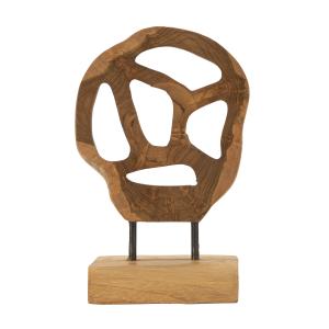 Escultura de madera marrón cm 18x10x27