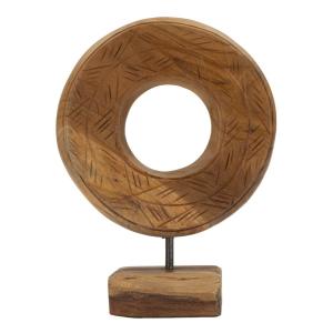 Escultura de madera marrón cm 20x10x28