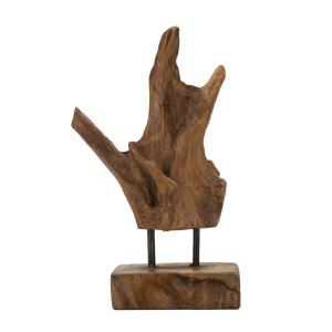 Escultura de madera marrón cm 20x11x34
