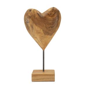 Escultura de madera marrón cm 20x12x37