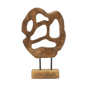 Escultura de madera marrón cm 25x10x38